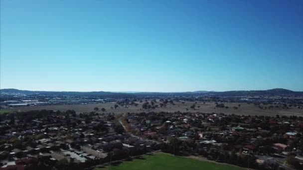 Blick Auf Urbanes Canberra Und Cricket Spiel Australien — Stockvideo