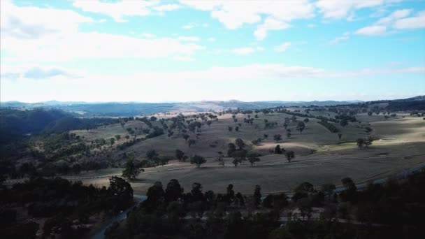 Blick Auf Die Atemberaubende Australische Landschaft Außerhalb Von Canberra Australien — Stockvideo