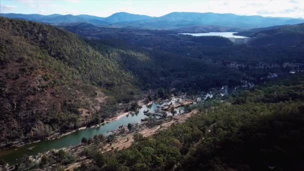 Pohled Krásné Řeky Vnitrozemí Austrálie Canberra — Stock video