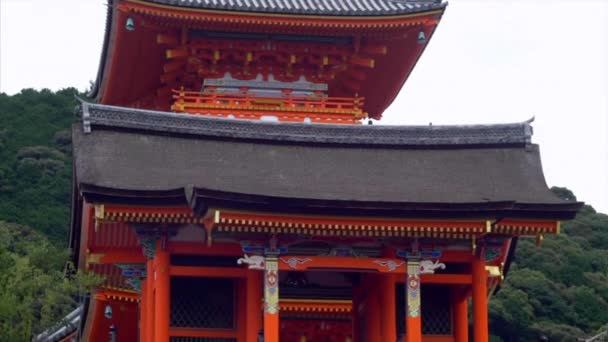 Vista Del Templo Naranja Kyoto Japón — Vídeo de stock