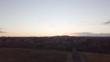 gündoğumu havadan görünümü Yarra Vadisi, Avustralya