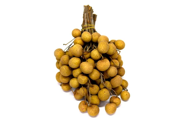 Soft Focus Longan Fresh Dimocarpus Longan Isolated White Background — Stock Photo, Image