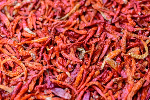 Primer Plano Chiles Secos Dejar Secar Antes Triturar Para Dar — Foto de Stock