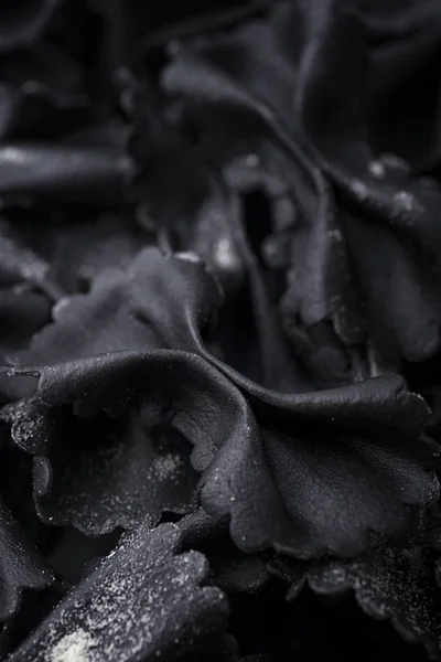 siyah farfalle makarna yığın Close-up