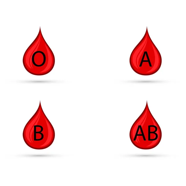 Blood Types Vector Icons — Stock Vector
