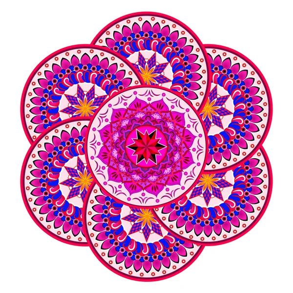 Mandala vzor ve tvaru květu. Dekorační ozdoba. Pozadí pro meditaci plakát. Orientální vektor. — Stockový vektor