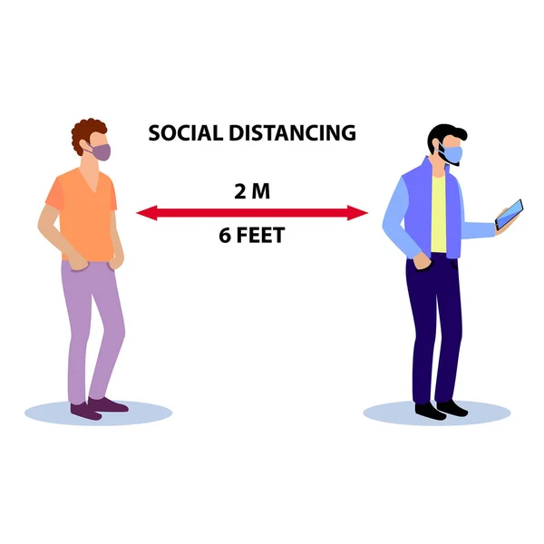 Social Distancing Feet Avoid Prevent Spreading Corona Virus Flat Design Royalty Free Stock Vectors