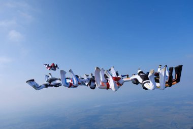skydivers gökyüzünde