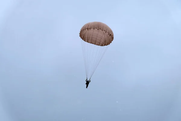 Fallskärmsjägare Himlen — Stockfoto