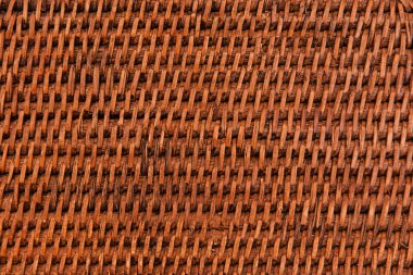Sorunsuz doku sepet yüzey. Desen arka plan. Ahşap asma hasır sepet. el sanatları örgü doku doğal hasır, doku sepeti, doğal rattan. Ayrıntılı bir eğri sepet örgüsü yüzey