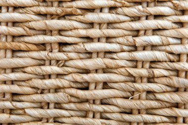 Sorunsuz doku sepet yüzey. Desen arka plan. Ahşap asma hasır sepet. el sanatları örgü doku doğal hasır, doku sepeti, doğal rattan. Ayrıntılı bir eğri sepet örgüsü yüzey