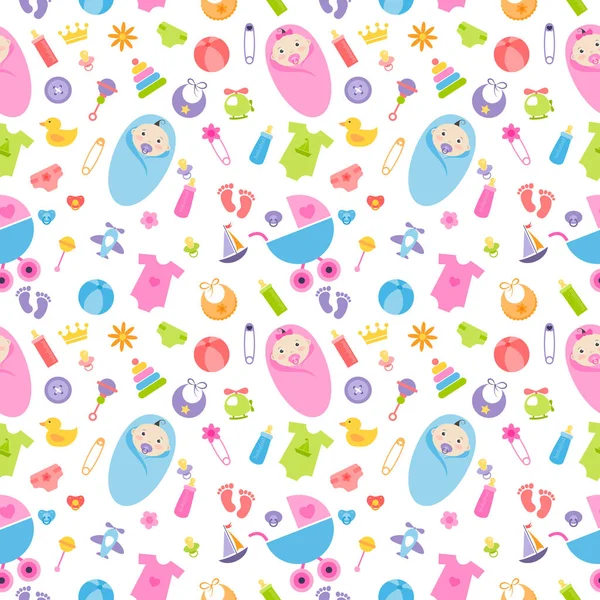 Bebek kız ve erkek elemanları ile Seamless modeli