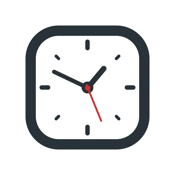 Projeto do ícone do relógio isolado no fundo branco — Vetor de Stock