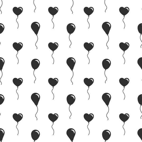 Бесшовный узор с черными шариками на белом фоне — стоковый вектор