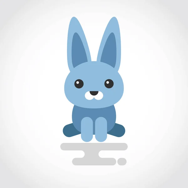 Icono de un lindo conejo en diseño plano — Vector de stock