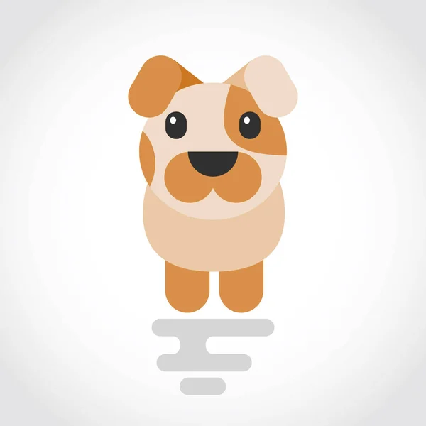 Icono de un lindo perro en diseño plano — Vector de stock