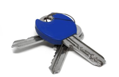 Beyaz arka plan üzerinde izole tuşları Derma kapılar.