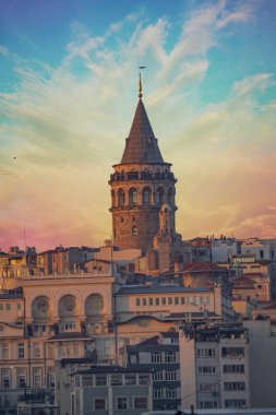 Harika gökyüzü ve Galata Kulesi