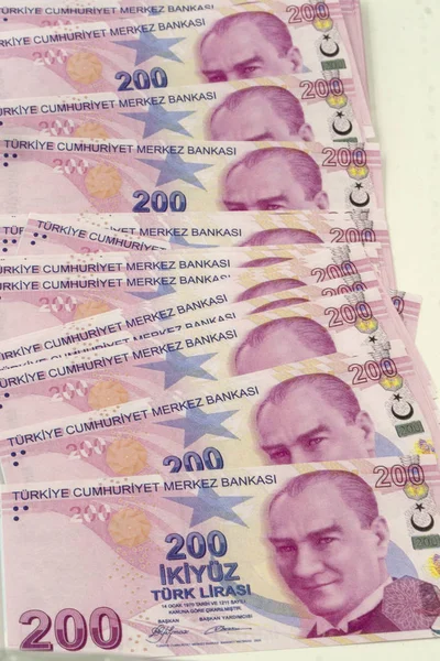 200 Лир Банкноты Лицевой Стороне — стоковое фото