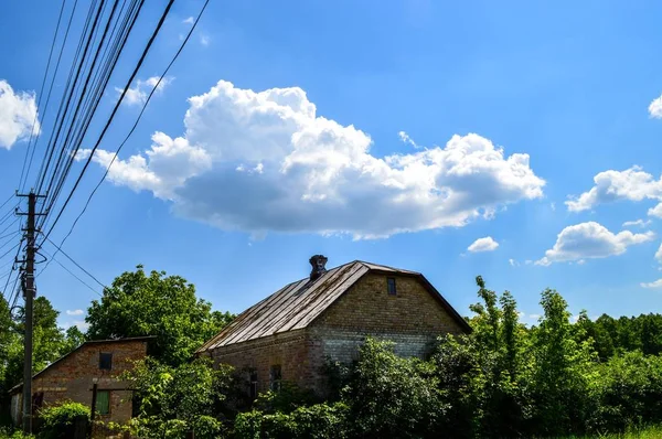 Skyline Wolken Een Grote Oekraïense Vlaktes Buurt Van Desna Rivier — Stockfoto