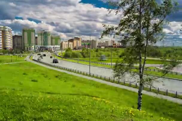 Rua cidade pequena — Vídeo de Stock