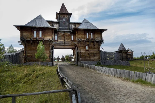 General Plan Wooden Fortress Abalak Built Logs — Stock Photo, Image