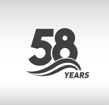 58 yıl yıldönümü logosu, dekoratif arka plan