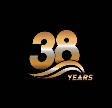 38 yıl yıldönümü logosu, dekoratif arka plan