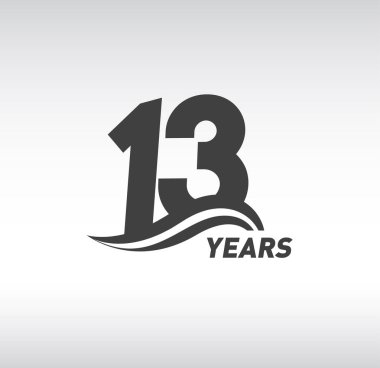 13 yıl yıldönümü logosu, dekoratif arka plan