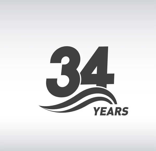 Ans Logo Anniversaire Fond Décoratif — Image vectorielle