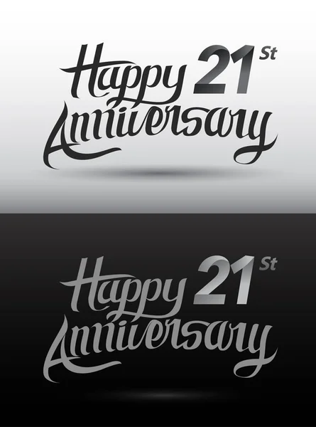 stock vector 21  years black and white  anniversary decorative background