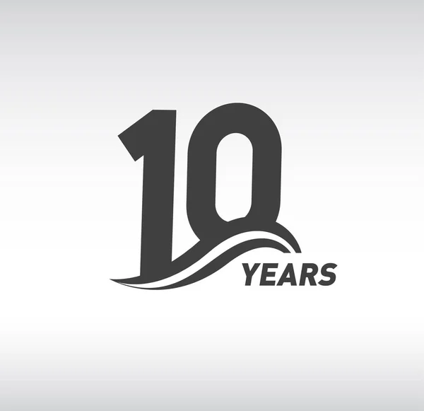 10 yıl yıldönümü logosu, dekoratif arka plan
