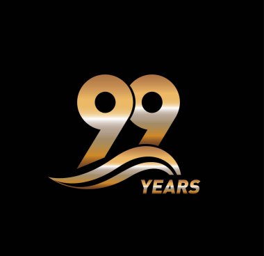 99 yıl yıldönümü logosu, dekoratif arka plan