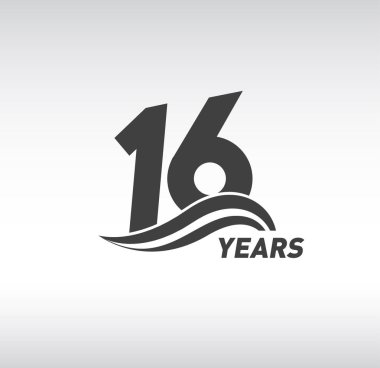 16 yıl yıldönümü logosu, dekoratif arka plan