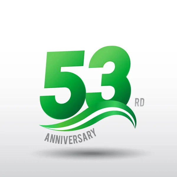 Años Logotipo Aniversario Verde Fondo Decorativo — Archivo Imágenes Vectoriales