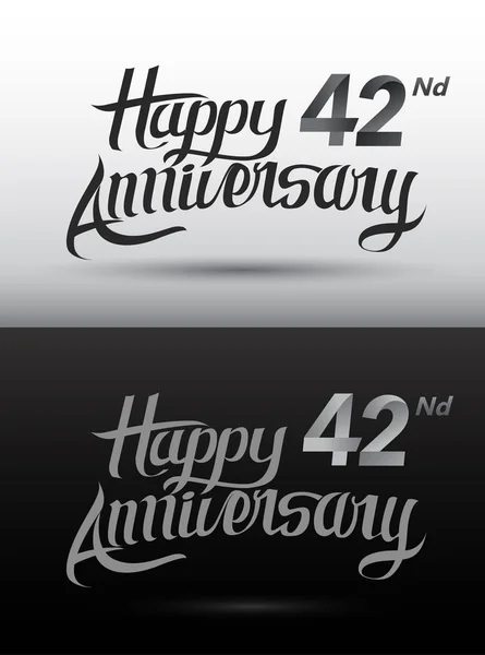 Years Black White Anniversary Decorative Background — Stock Vector