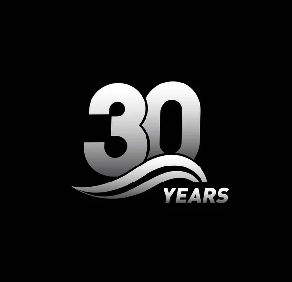 Χρόνια Ασημένιο Λογότυπο Της 50Ής Επετείου Διακοσμητικό Φόντο — Διανυσματικό Αρχείο