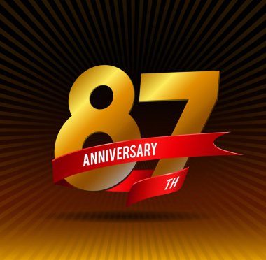 87 yıl yıldönümü şerit logolu