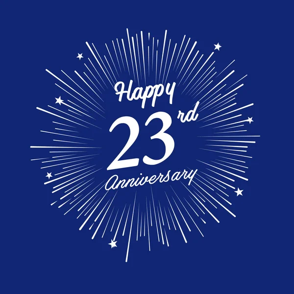 havai fişek ile 23 yıl Mavi Yıldönümü logo