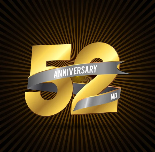 Anos Logotipo Aniversário Com Fita —  Vetores de Stock