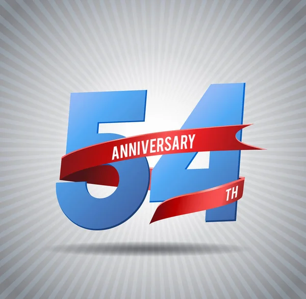 Anos Logotipo Aniversário Com Fita —  Vetores de Stock