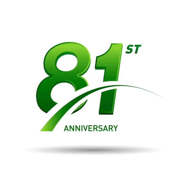 Έτη Πράσινο Λογότυπο Της 50Ής Επετείου Διακοσμητικό Φόντο — Διανυσματικό Αρχείο