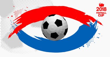 Futbol Kupası 2018. Futbol Şampiyonası arka plan illüstrasyon