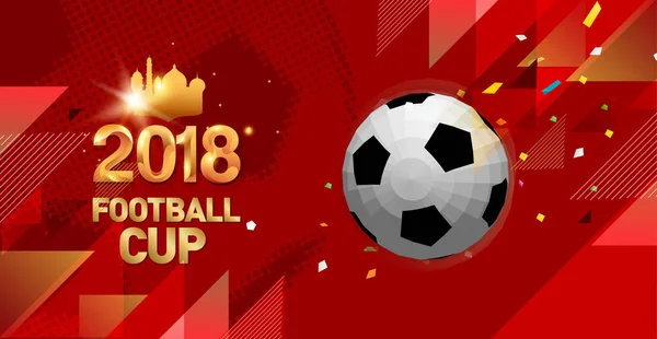 Copa Futebol 2018 Fundo Campeonato Futebol Ilustração —  Vetores de Stock