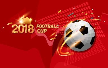 Futbol Kupası 2018. Futbol Şampiyonası arka plan illüstrasyon