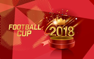 Futbol Kupası 2018. Futbol Şampiyonası arka plan illüstrasyon