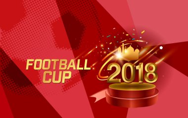 Futbol Kupası 2018. Futbol Şampiyonası arka plan illüstrasyon