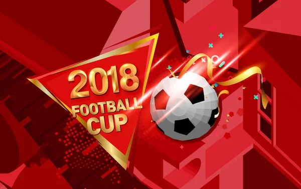 Κύπελλο Ποδοσφαίρου 2018 Πρωτάθλημα Ποδοσφαίρου Φόντο Εικόνα — Διανυσματικό Αρχείο