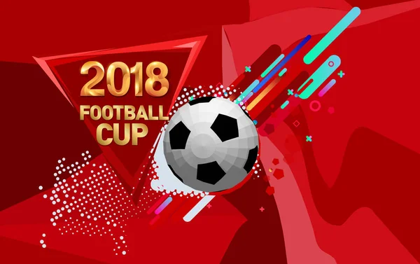 Fußball Cup 2018 Fußball Meisterschaft Hintergrund Illustration — Stockvektor