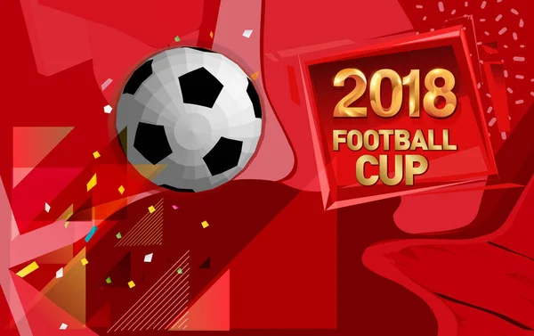 Coupe Football 2018 Illustration Fond Championnat Football — Image vectorielle